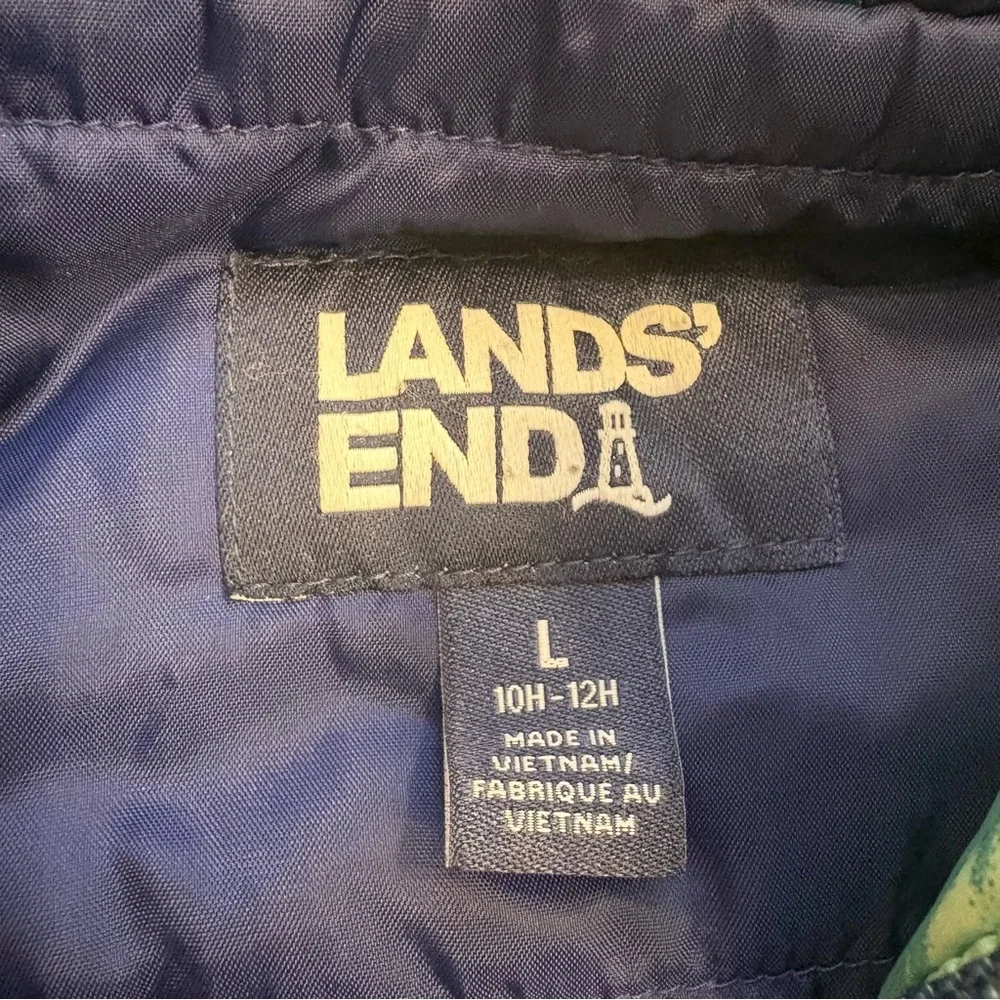 Lands' End Blue Green Girls Winter Coat Size 10-12